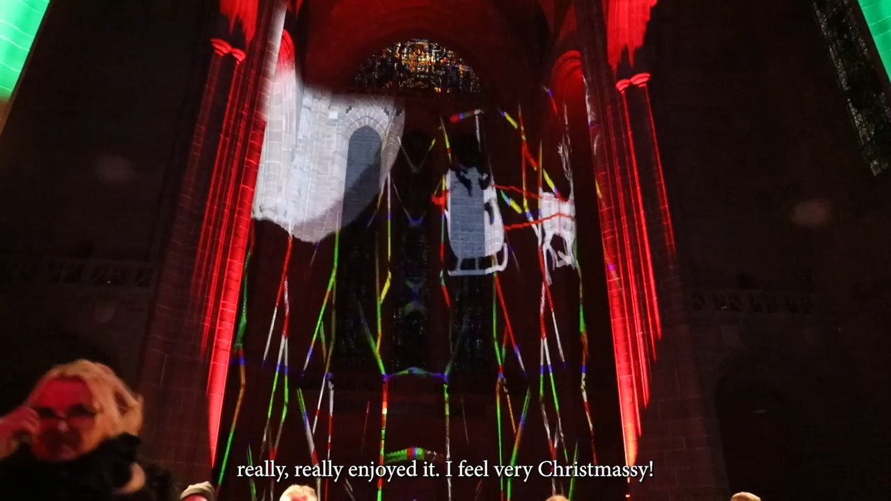 Luxmuralis viewer feedback: The Angels Are Coming – Liverpool Cathedral